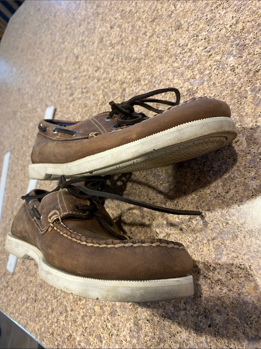L.L. Bean Boat Shoes Mocs Leather Uppers 0WC63 Men’s Size 10 D